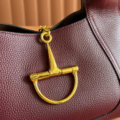 MEDIUM SOFTBIT MAXI SHOULDER BAG 27.5 IN ROSSO ANCORA RED GRAINY LAMBSKIN