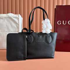 SMALL TOTISSIMA REVERSIBLE TOTE BAG 21 IN BLACK CALFSKIN BROWN BEIGE GG CANVAS