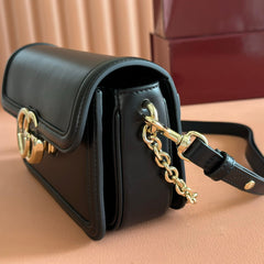 GUCCI 26S SHOULDER BAG 21 IN BLACK CALFSKIN