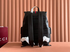 GUCCI 26S OPHIDIA LARGE BACKPACK 46 IN BLACK CALFSKIN