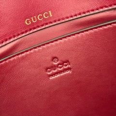 GUCCI 25S HORSEBIT 1955 MINI BAG 26 CM IN DARK RED CALFSKIN WITH GOLD HARDWARE