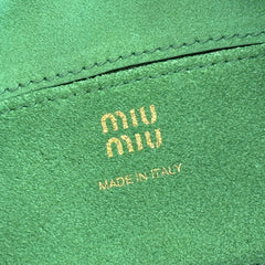 MIUMIU 26S POUCH BAG 18 IN DARK BROWN CALFSKIN GOLD HARDWARE