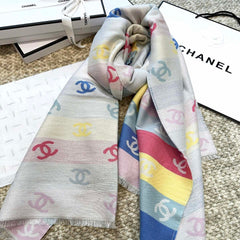 CHANEL 25S SCARF 187 IN CASHMERE 876276
