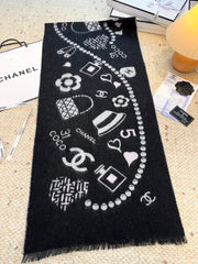 CHANEL 25S SCARF 203 CM IN CASHMERE 943933
