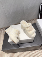 CELINE 26S HIGH-HEEL SANDALS IN WHITE PURE WOOL