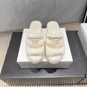 CELINE 26S HIGH-HEEL SANDALS IN WHITE PURE WOOL