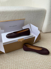 SL TABI BALLERINA FLAT WINE LAMBSKIN