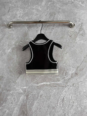 Joewe Sport Vest Black White Cotton