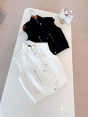 HERMES 25S SLEEVELESS JACKET 121