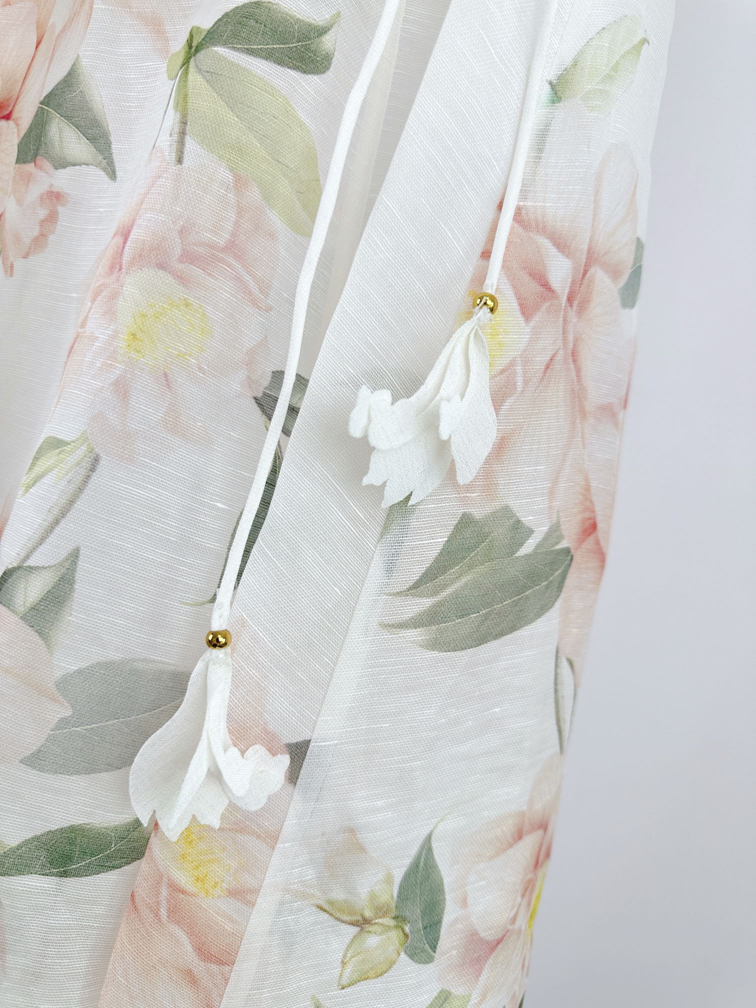 DITSY FLORAL PRINT LONG DRESS NATURA 25S IN SILK 266337