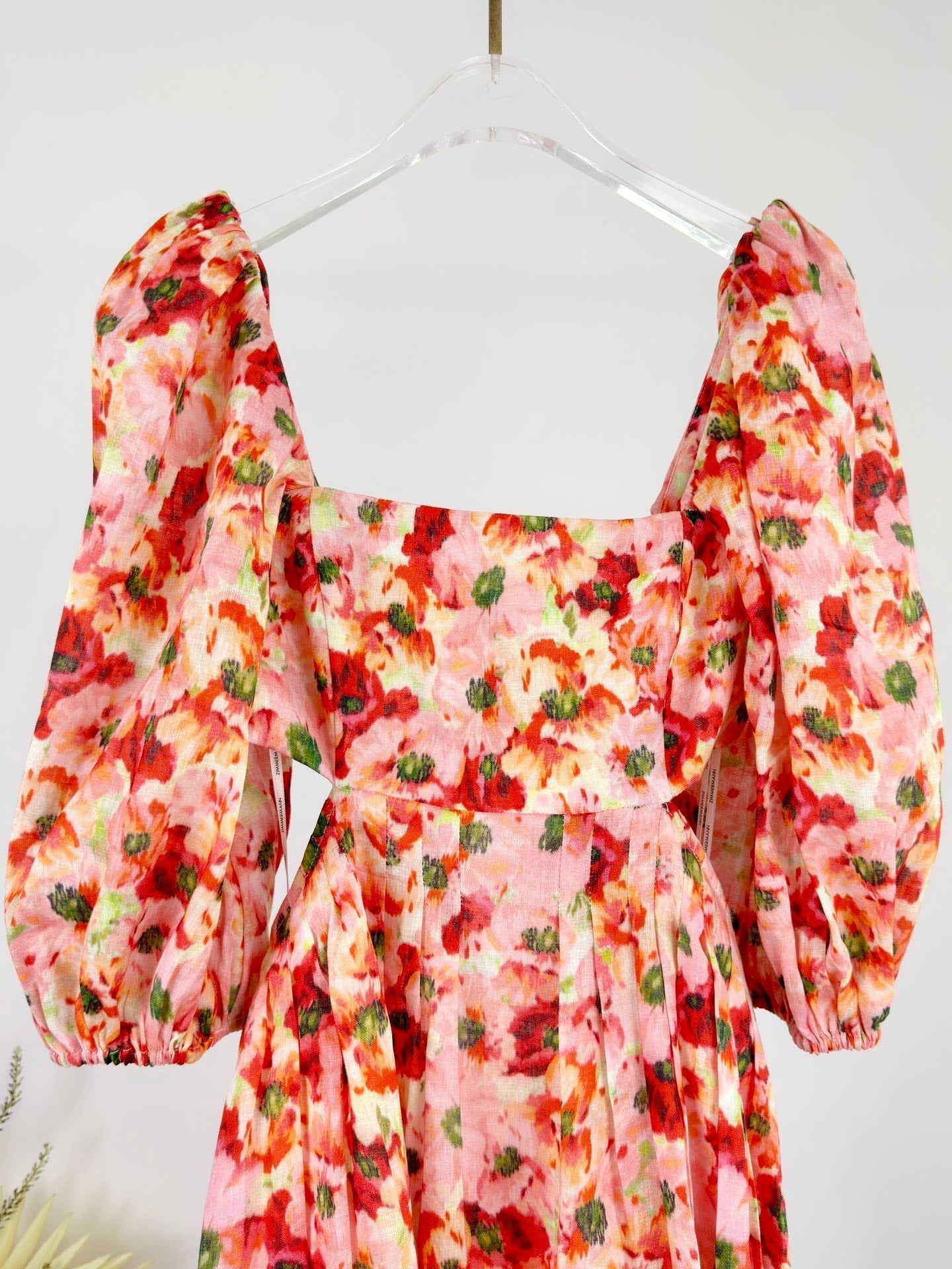 LIGHTBURST SHORT SLEEVE BACKLESS DRESS 25S IN LINEN 266370