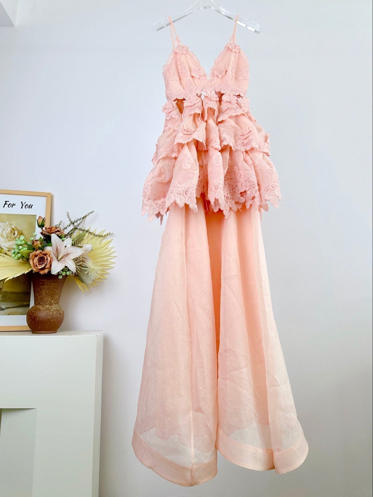 ZIMMERMANN OFF-SHOULDER LAYERED MAXI DRESS 270369