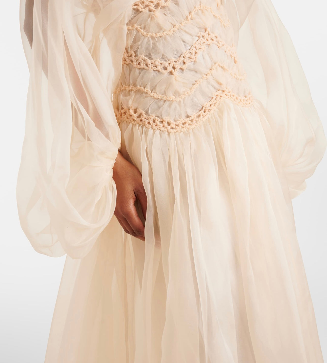 ZIMMERMANN LONG-SLEEVE PUFF-SLEEVE DRESS 270474