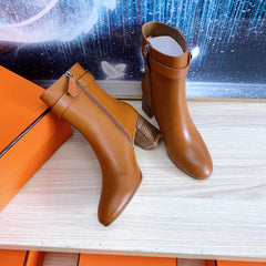 STORY ANKLE BOOT 7 CM IN BRONZE BROWN LAMBSKIN