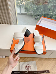 KUTE 60 SANDAL IN WHITE CALFSKIN