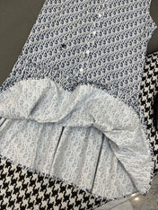 DIOR SLEEVELESS PRINTED DENIM DRESS 269128