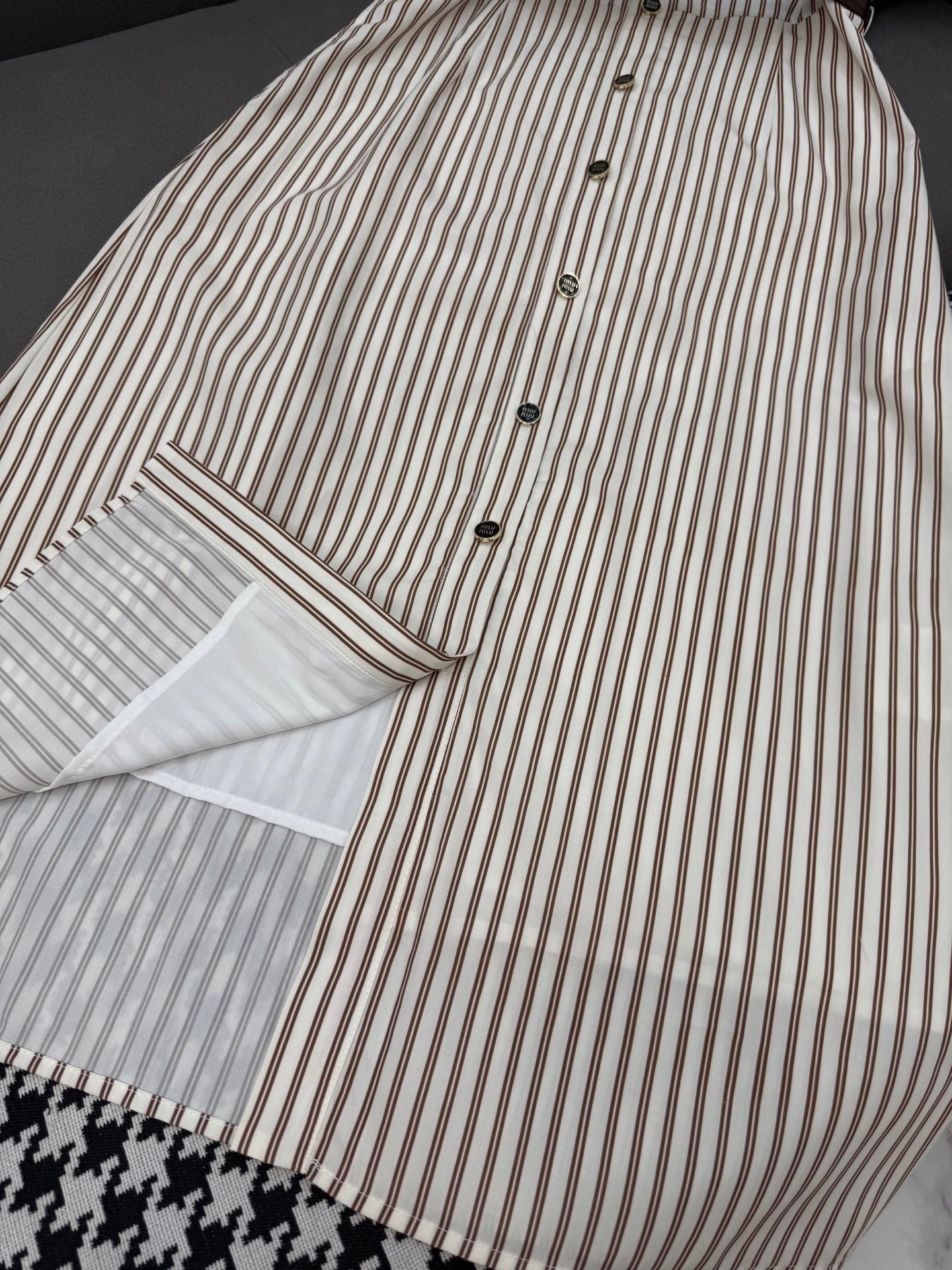 MM STRIPED LAPEL DRESS 25S IN POLYESTER 266615