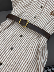 MM STRIPED LAPEL DRESS 25S IN POLYESTER 266615