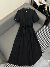 DIOR LONG SHIRT DRESS 25S IN COTTON JACQUARD 266617