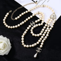 CHANEL 25S CHAIN BELT IN WHITE PEARL 614476