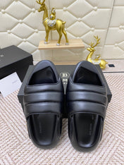 BALMAIN 25S BALMAIN MULES IN BLACK FULL CALFSKIN
