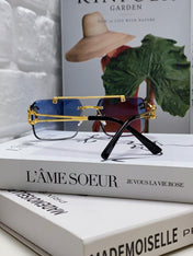 PANTHÈRE RIMLESS RECTANGULAR FRAME SUNGLASSES 543542 IN METAL