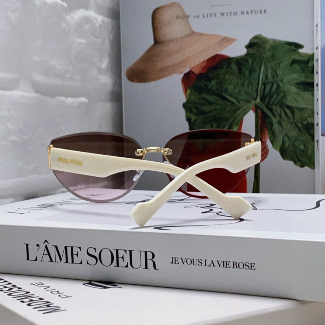 LOGO SUNGLASSES 513011 IN WHITE ACETATE