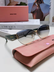 LOGO SUNGLASSES 513012 IN BLUE ACETATE