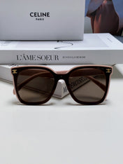 TRIOMPHE SUNGLASSES 552774 IN BABY PINK ACETATE TEXT LOGO
