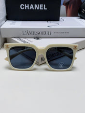 SQUARE SUNGLASSES 632878 IN WHITE ACETATE