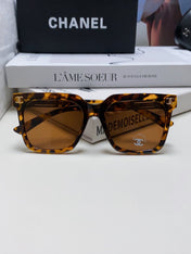 SQUARE SUNGLASSES 632879 IN HAVANA ACETATE