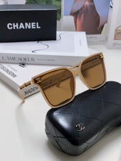 SQUARE SUNGLASSES 632884 IN BEIGE CLEAR ACETATE