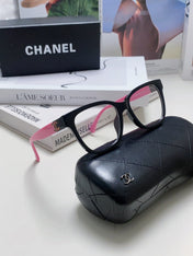SQUARE SUNGLASSES 632888 IN BLACK AND PINK ACETATE