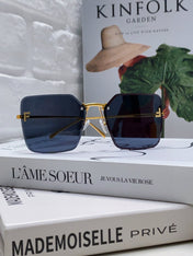 FIRST CRYSTAL SQUARE FRAME SUNGLASSES FE4082US IN METAL