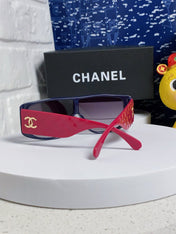 SQUARE SUNGLASSES 641780 IN BLUE ACETATE PINK FRAME