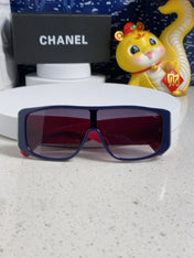 SQUARE SUNGLASSES 641780 IN BLUE ACETATE PINK FRAME