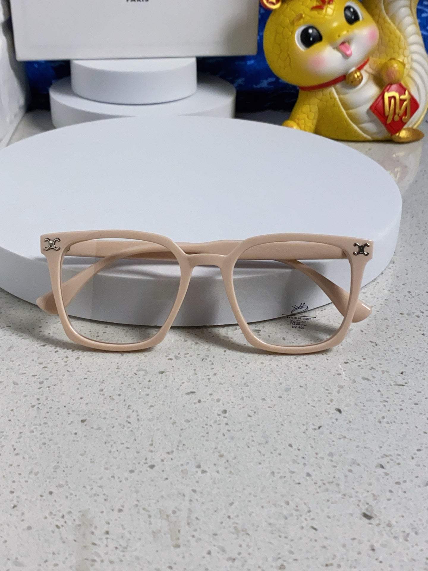 TRIOMPHE SUNGLASSES 563252 IN NUDE ACETATE