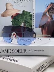 ANGULAR VISOR SUNGLASSES 575795 IN METAL