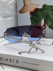 ANGULAR VISOR SUNGLASSES 575795 IN METAL