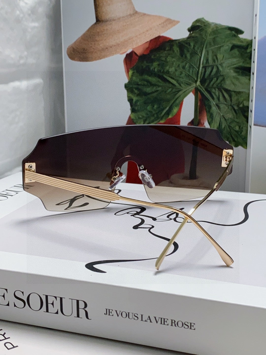 ANGULAR VISOR SUNGLASSES 575795 IN METAL