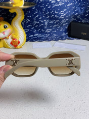 TRIOMPHE SQUARE SUNGLASS 566741 IN IVORY ACETATE