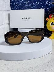 TRIOMPHE SQUARE SUNGLASS 566742 IN CAMEL ACETATE