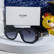 TRIOMPHE SQUARE SUNGLASS  566743 IN BLACK ACETATE GRADIENT SMOKE LENSES