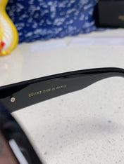 TRIOMPHE SQUARE SUNGLASS 566744 IN BLACK ACETATE