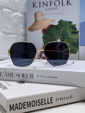 SQUARE FRAME SUNGLASSES 570217 IN METAL