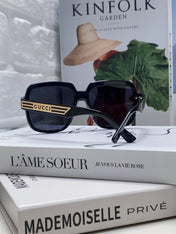SQUARE FRAME SUNGLASSES 570231 IN ACETATE AND METAL