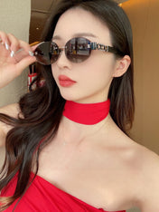 TRIOMPHE SUNGLASSES 573247 IN METAL GRADIENT SMOKE LENSES