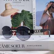 TRIOMPHE SUNGLASSES 573247 IN METAL GRADIENT SMOKE LENSES