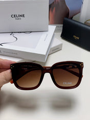 TRIOMPHE SUNGLASSES 573248 IN BROWN ACETATE METAL LOGO