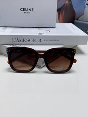 TRIOMPHE SUNGLASSES 573248 IN BROWN ACETATE METAL LOGO